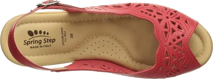 Spring Step Orella Women's Wedge Shoes Red : EU 35 (US Women's 5) M, Leather - Image 3