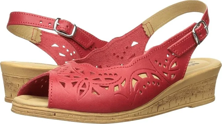 Spring Step Orella Women's Wedge Shoes Red : EU 35 (US Women's 5) M, Leather
