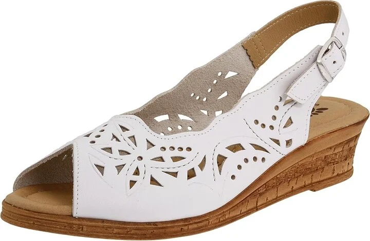 Spring Step Orella Women's Wedge Shoes White Leather : EU 35 (US Women's 5) M - Image 2