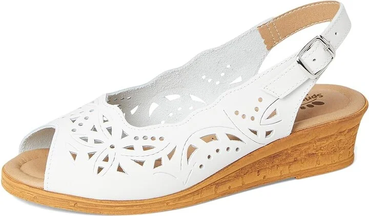 Spring Step Orella Women's Wedge Shoes White Leather : EU 35 (US Women's 5) M - Image 6