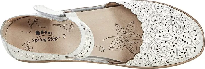Spring Step Sabriye Women's Shoes White Leather : EU 38 (US Women's 7.5-8) M - Image 2