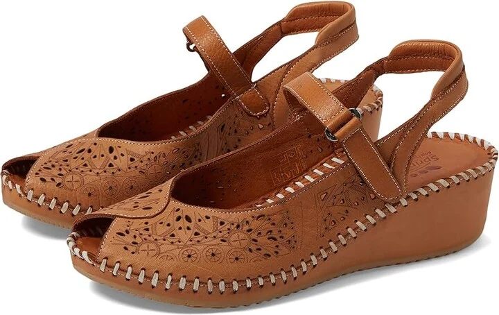 Spring Step Santonio Women's Sandals Camel 1 : EU 37 (US Women's 6.5-7) M, Leather