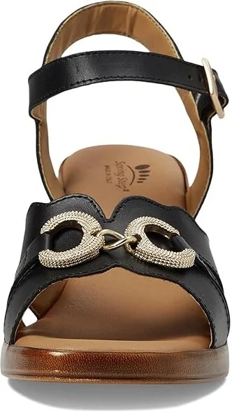 Spring Step Sardinia Women's Sandals Black : EU 37 (US Women's 6.5-7) M, Leather - Image 2