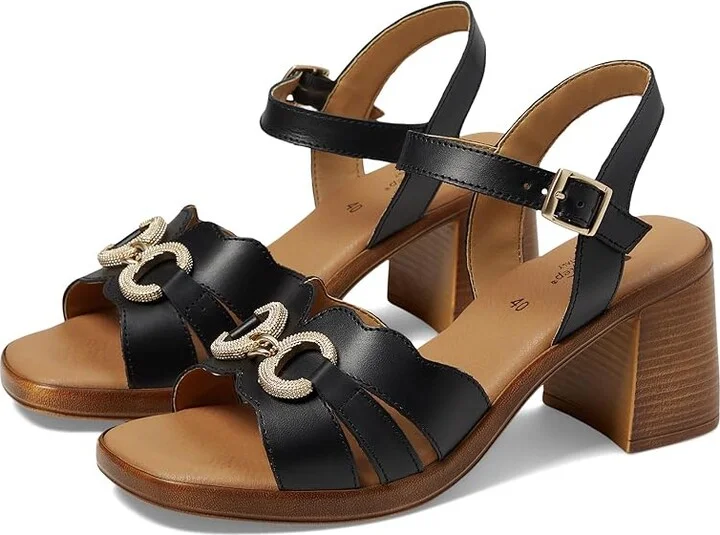 Spring Step Sardinia Women's Sandals Black : EU 37 (US Women's 6.5-7) M, Leather