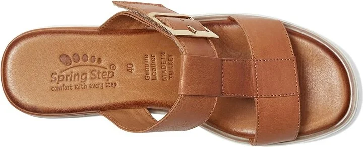 Spring Step Seaport Women's Sandals Camel : EU 42 (US Women's 10.5-11) M, Leather/Rubber - Image 2