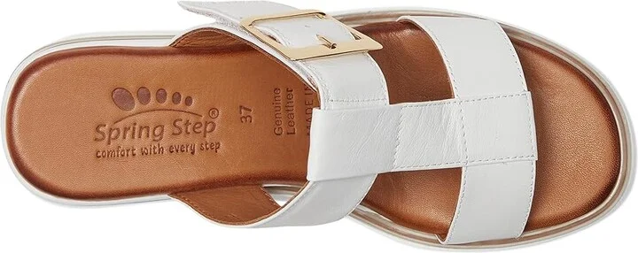 Spring Step Seaport Women's Sandals White : EU 40 (US Women's 9) M, Leather/Rubber - Image 2