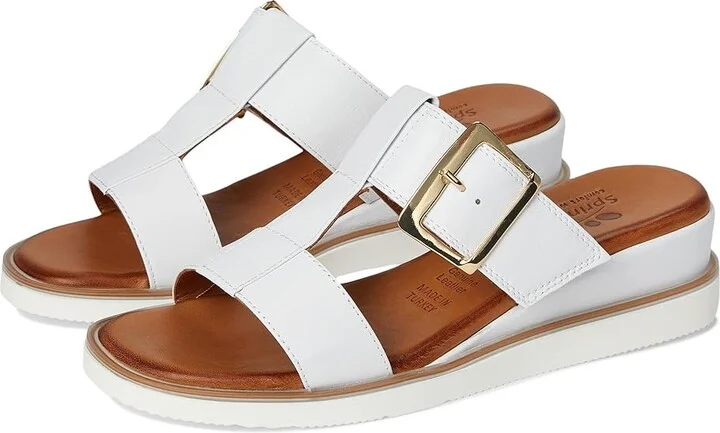 Spring Step Seaport Women's Sandals White : EU 40 (US Women's 9) M, Leather/Rubber
