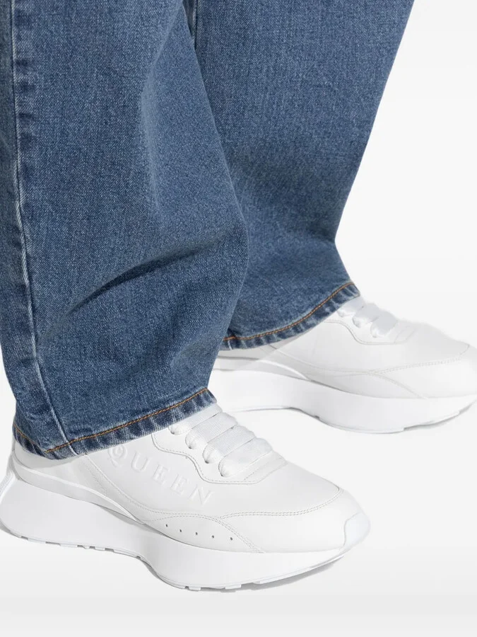 Sprint Runner metallic-panel leather sneakers - Image 4
