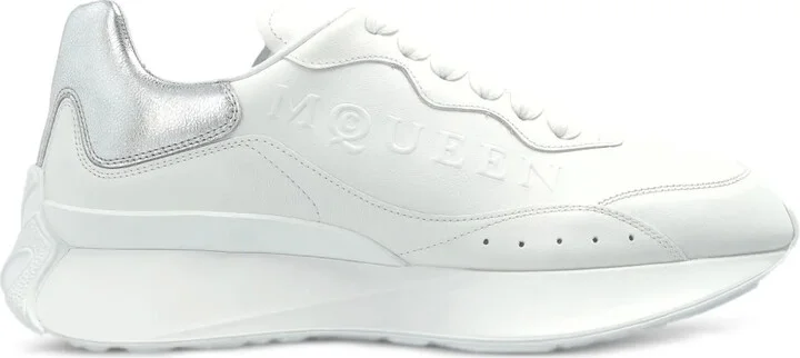 Sprint Runner metallic-panel leather sneakers