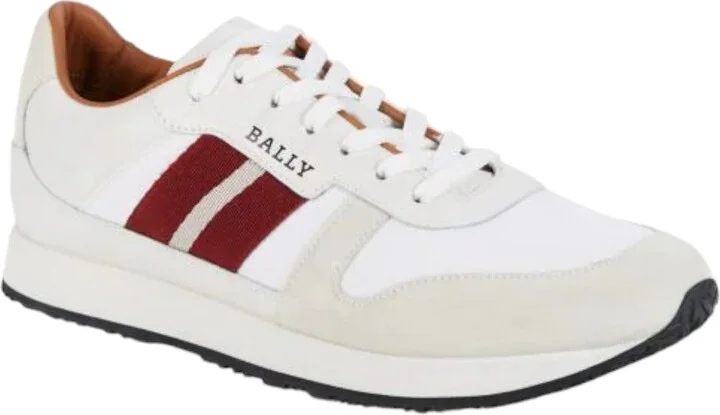 Sprinter Men's 6238402 White Leather Suede Sneakers