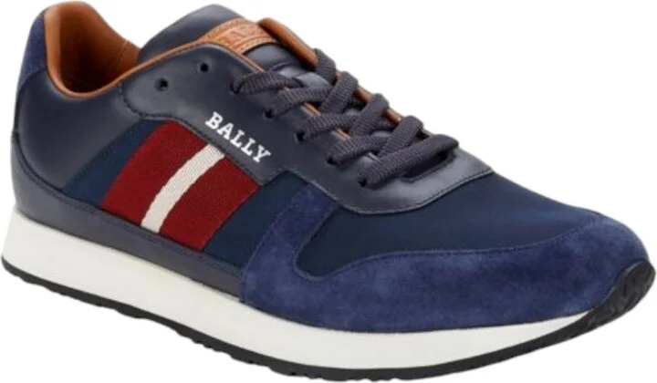 Sprinter Men's 6238403 Blue Leather Suede Sneakers