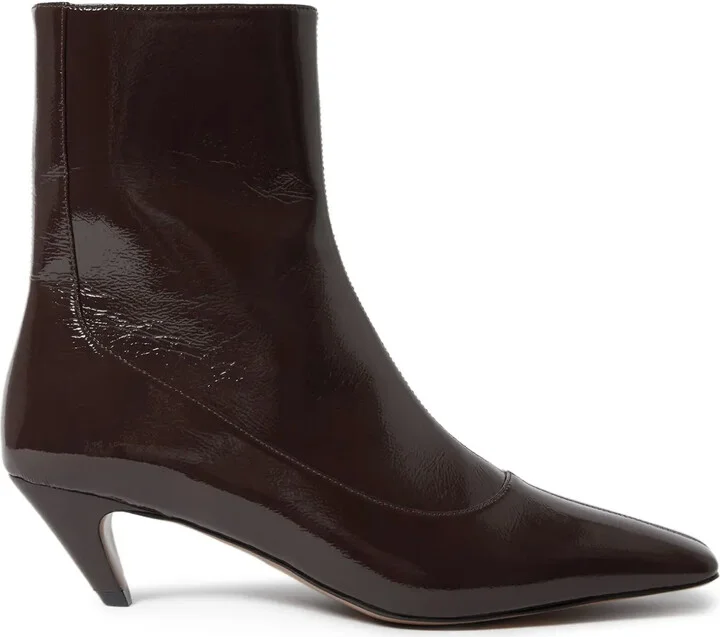 Spur heeled ankle boots