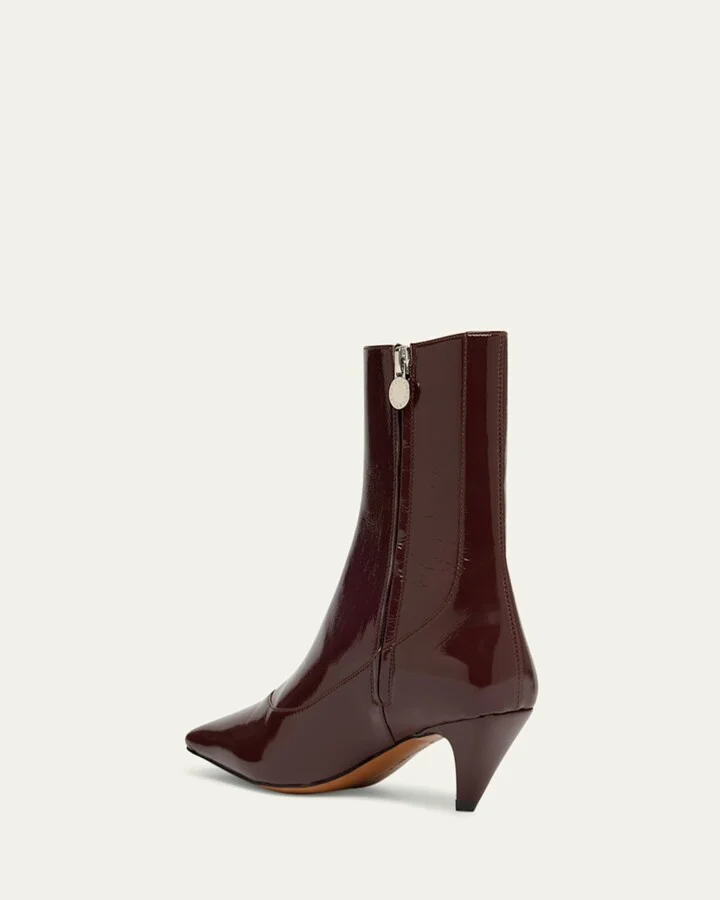 Spur Vegan Leather Ankle Booties - Image 6