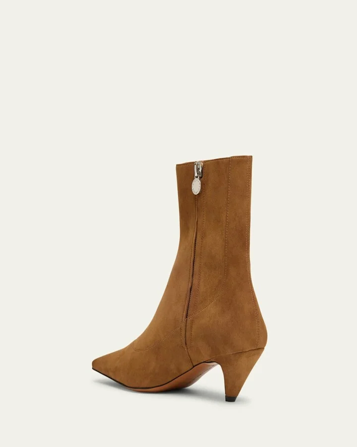 Spur Vegan Suede Ankle Booties - Image 8