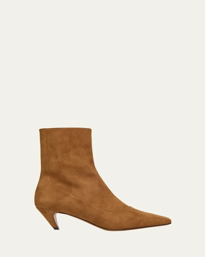 Spur Vegan Suede Ankle Booties