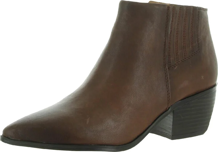 Spur Womens Leather Heels Booties