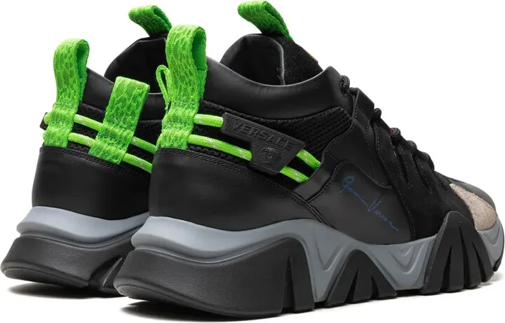 Squalo "Black/Fluorescent Green" sneakers - Image 3