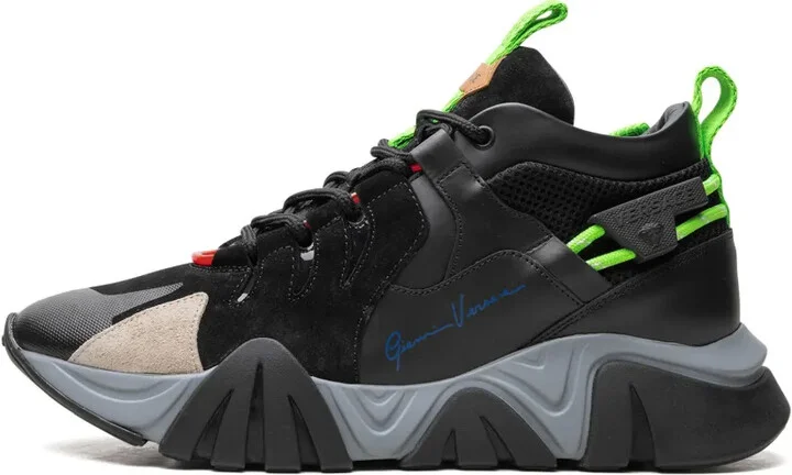 Squalo "Black/Fluorescent Green" sneakers - Image 5