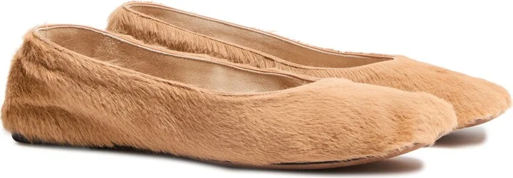 Square ballet flat in pony - Image 3