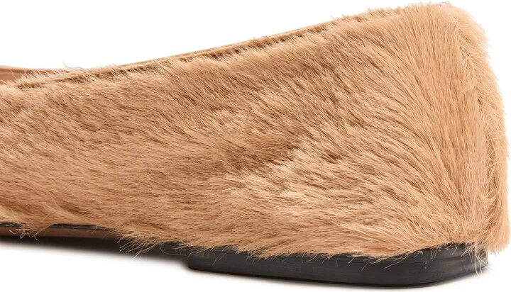 Square ballet flat in pony - Image 6