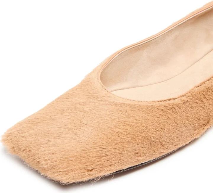Square ballet flat in pony - Image 7