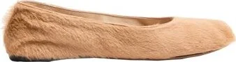 Square ballet flat in pony