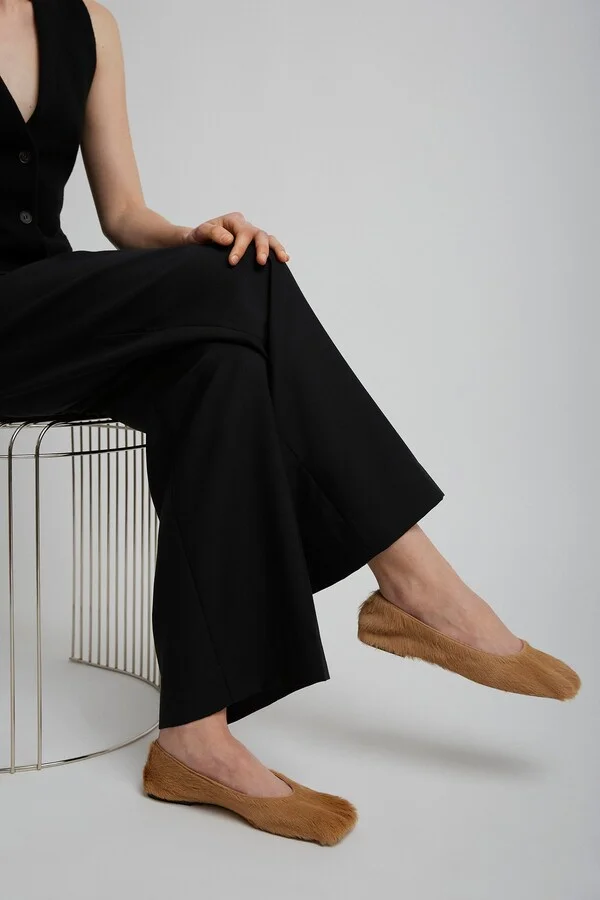 Square beige ballet flats - Image 6