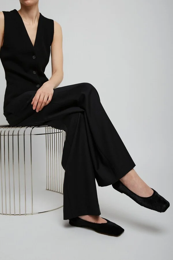 Square black ballet flats - Image 2