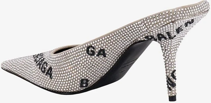 Square Knife 70 Rhinestone Embellished Mules - Image 2