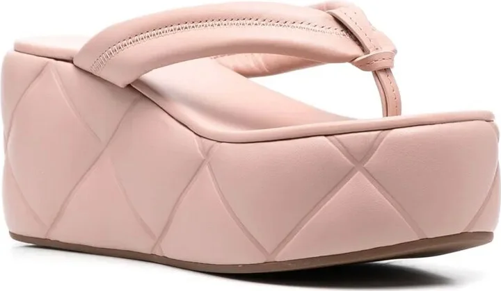 Square quilted platform sandals - Image 2