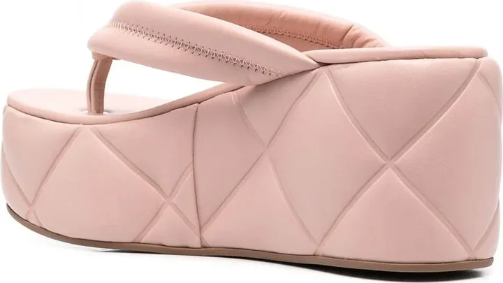 Square quilted platform sandals - Image 3