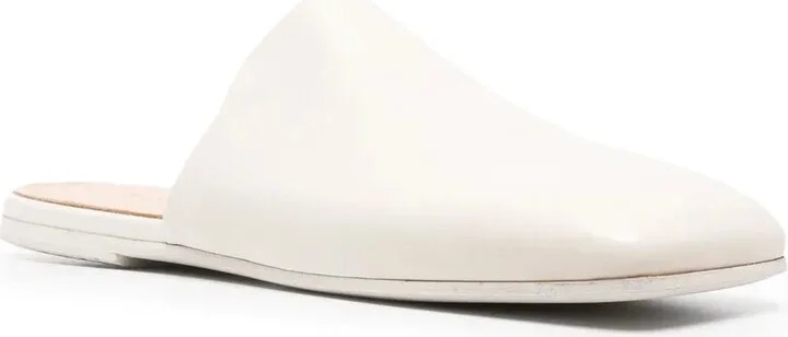 Square-Shape Leather Mules - Image 2