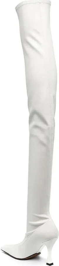 Square-Toe 110mm Thigh-High Boots - Image 3