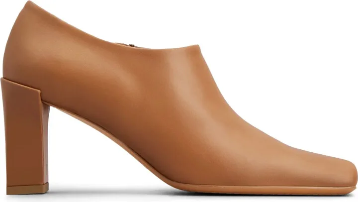 Square-Toe 85mm Leather Boots