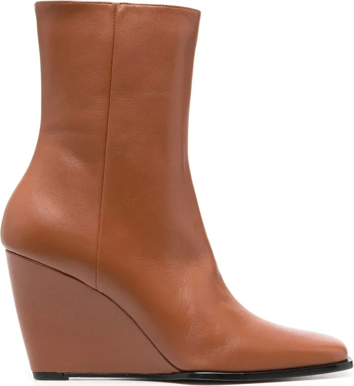 Square-Toe 90mm Ankle Boots