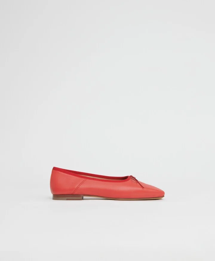 Square Toe Ballerina - Poppy