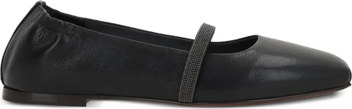 Square-Toe Ballerina Shoes