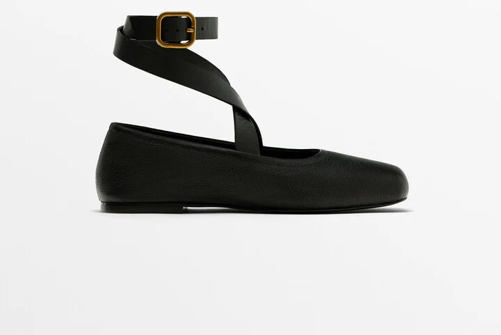 Square-Toe Ballet Flats