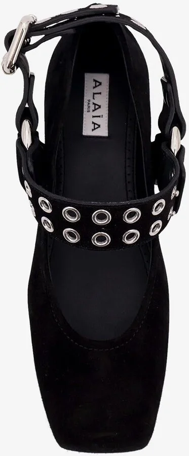Square-Toe Biker Ballet Flats - Image 3