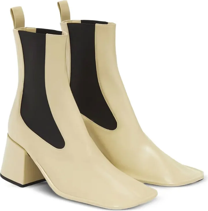 Square-Toe Block-Heel Boots - Image 2