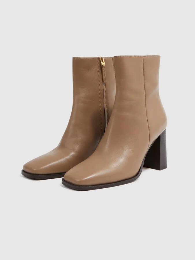 Square Toe Block Heel Boots - Image 3