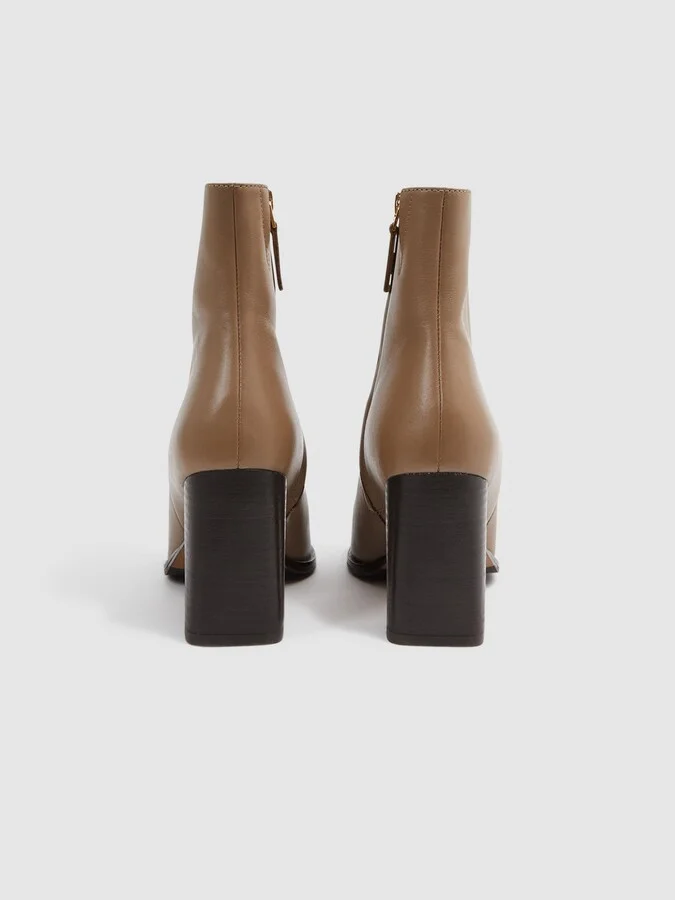 Square Toe Block Heel Boots - Image 4
