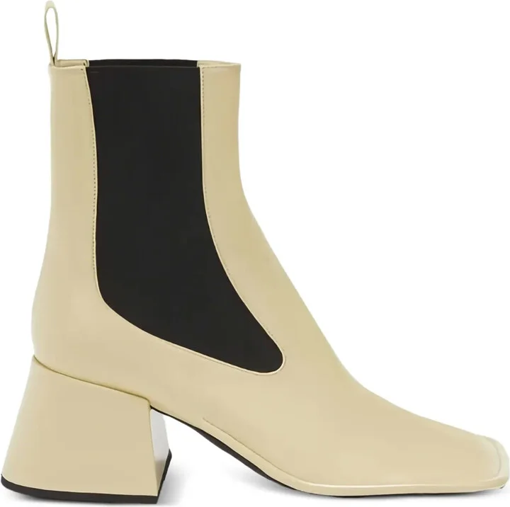 Square-Toe Block-Heel Boots