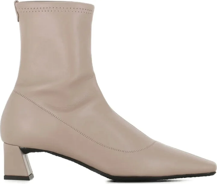 Square-Toe Block-Heel Boots