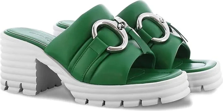 Square-Toe Block-Heel Sandals