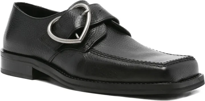 Square-Toe Buckle Loafers - Image 2