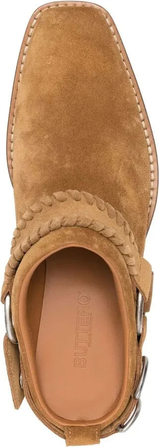 Square-Toe Buckle-Strap Mules - Image 4