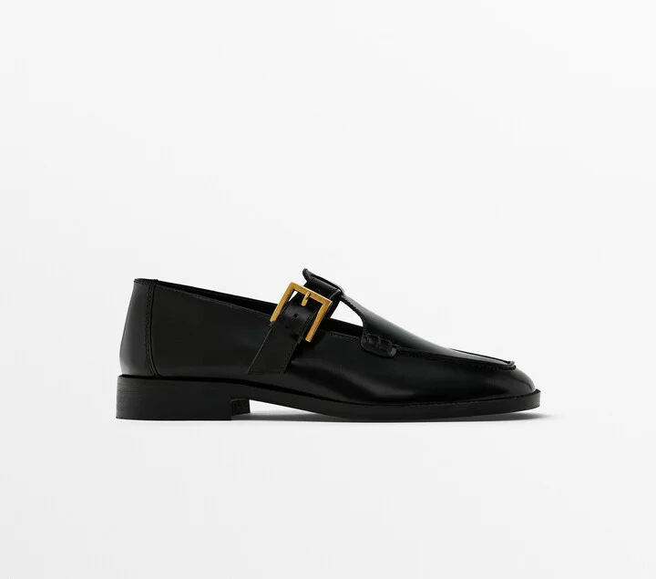 Square-Toe Buckled Loafers - Image 2