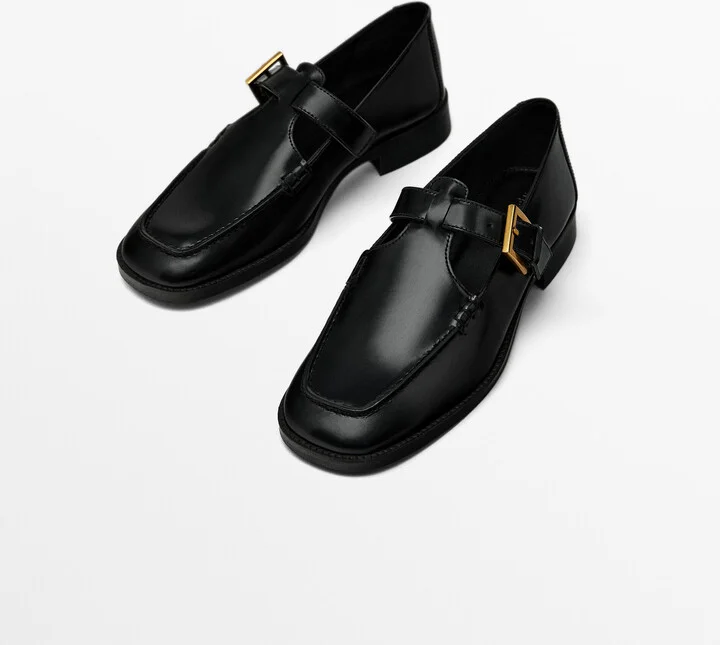 Square-Toe Buckled Loafers - Image 3
