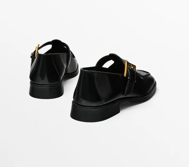 Square-Toe Buckled Loafers - Image 4
